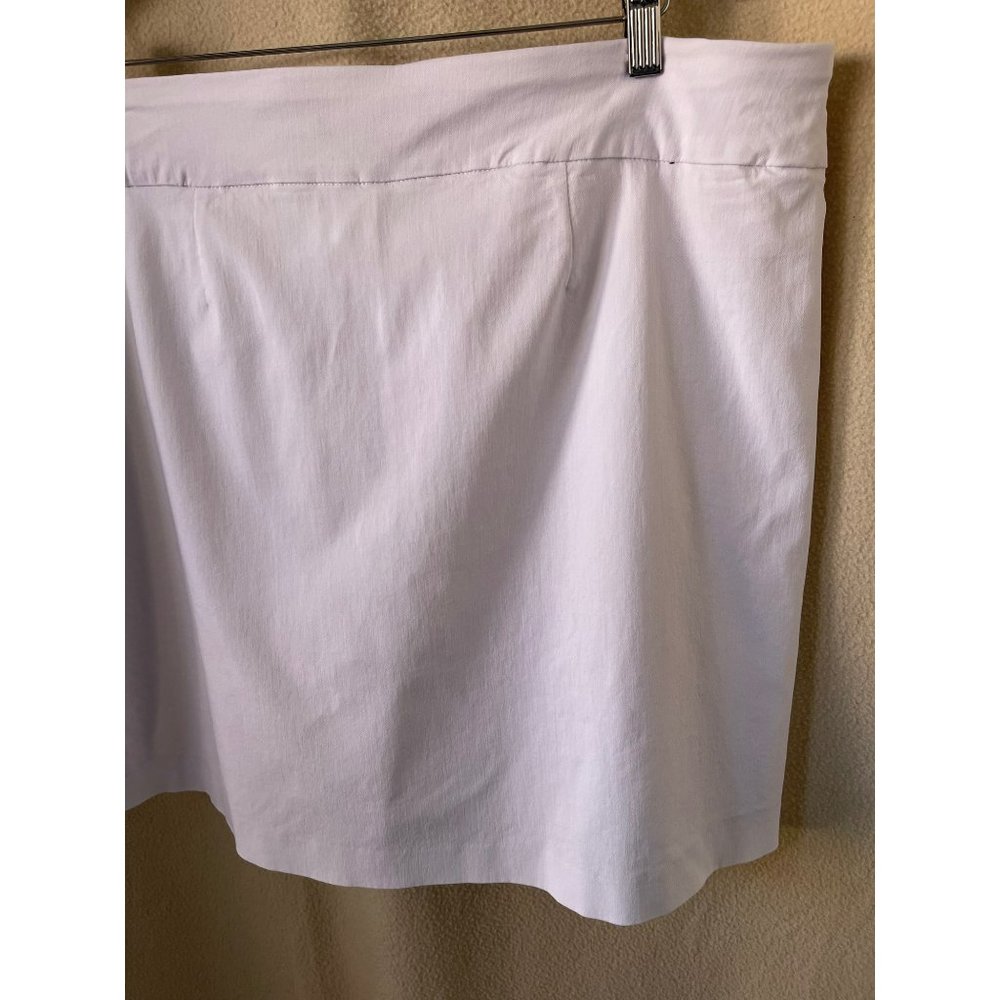 Zac & Rachel White Side Tie Wrap Around Skirt with Undershorts - 22W - Picture 9 of 12